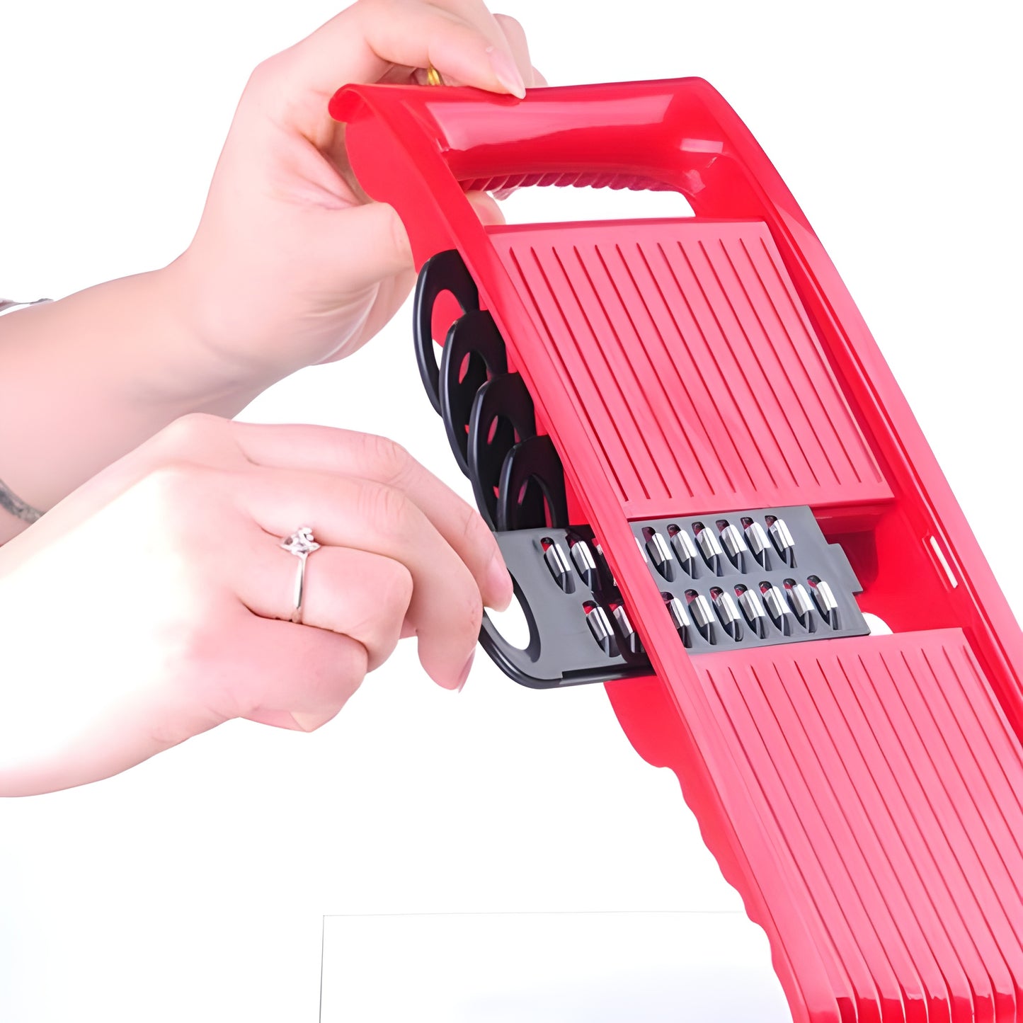 Multifunction Kitchen Slicer – 6 Blade Vegetable Cutter with Storage Container