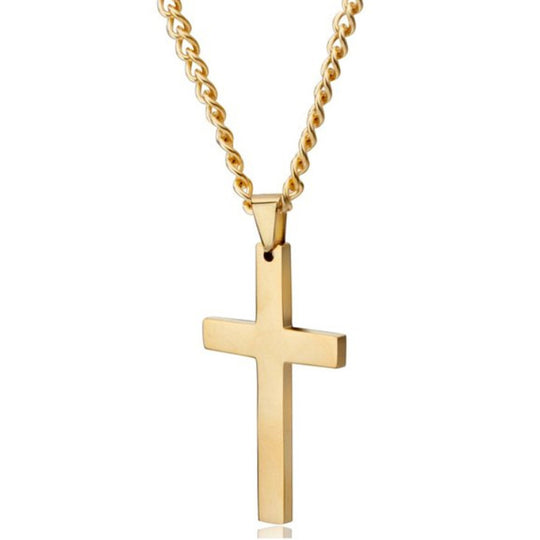 Cross Necklace – Christian Titanium & Stainless Steel Pendant for Men & Women