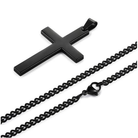 Cross Necklace – Christian Titanium & Stainless Steel Pendant for Men & Women