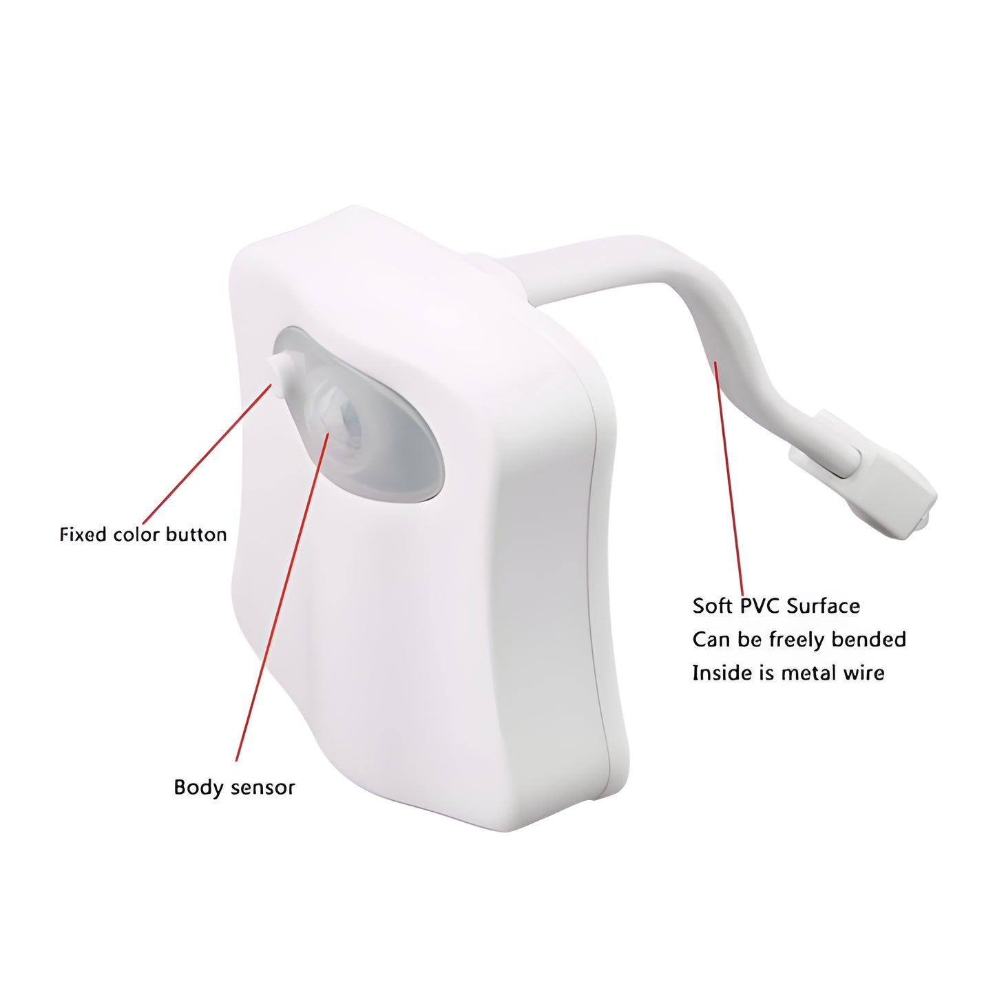 Motion Activated Toilet Night Light with Multiple Color Options – Easy-to-Install LED Bathroom Light