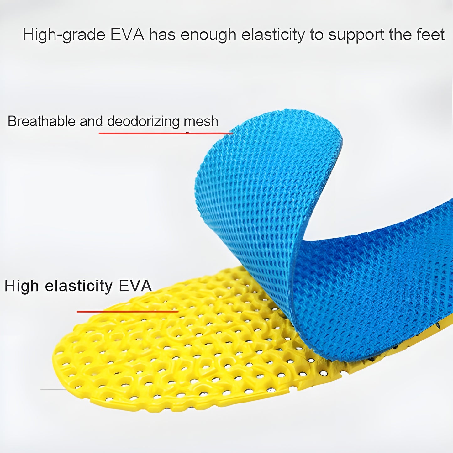 Honeycomb Mesh Memory Foam Insoles – Shock-Absorbing Arch Support for Running, Sports & All-Day Comfort