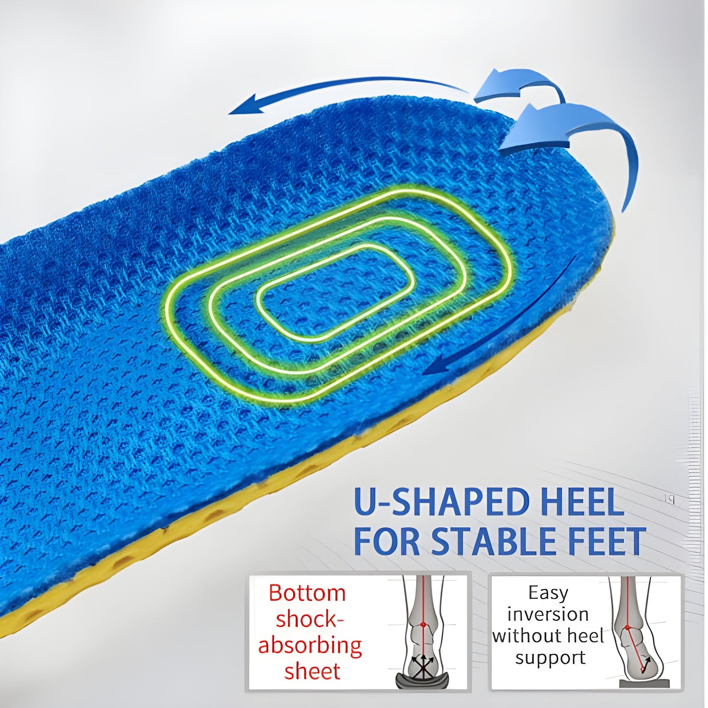 Honeycomb Mesh Memory Foam Insoles – Shock-Absorbing Arch Support for Running, Sports & All-Day Comfort