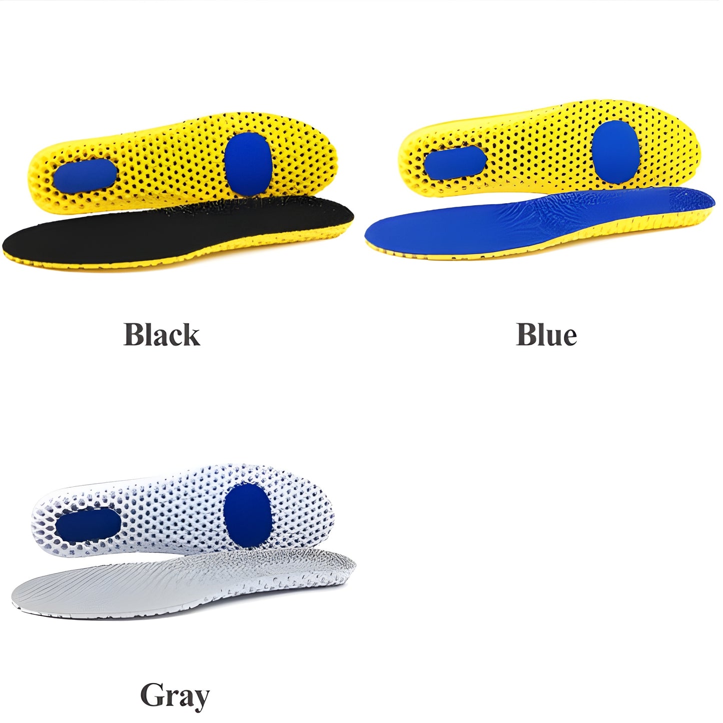 Honeycomb Mesh Memory Foam Insoles – Shock-Absorbing Arch Support for Running, Sports & All-Day Comfort