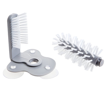 3-Head Kitchen Bottle Brush – Multi-Angle Cleaner for Bottles, Glasses & Baby Items