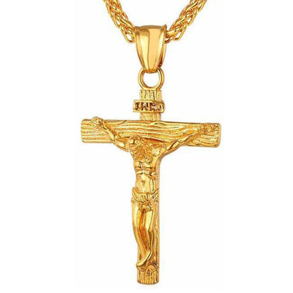 Cross Necklace – Christian Titanium & Stainless Steel Pendant for Men & Women