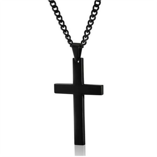 Cross Necklace – Christian Titanium & Stainless Steel Pendant for Men & Women