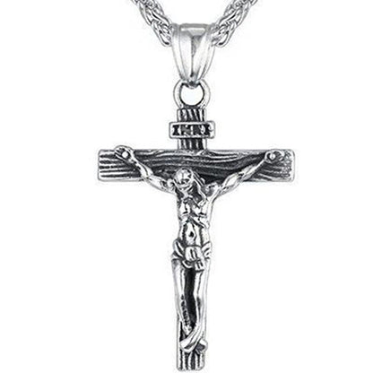 Cross Necklace – Christian Titanium & Stainless Steel Pendant for Men & Women