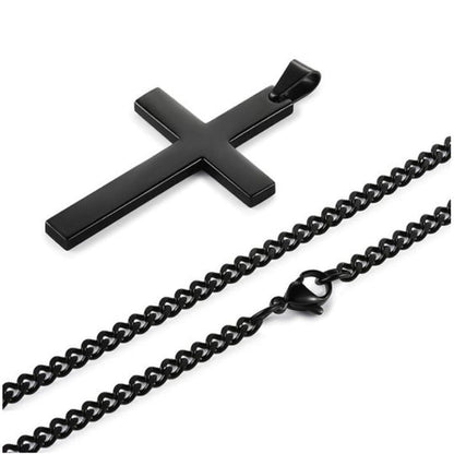 Cross Necklace – Christian Titanium & Stainless Steel Pendant for Men & Women