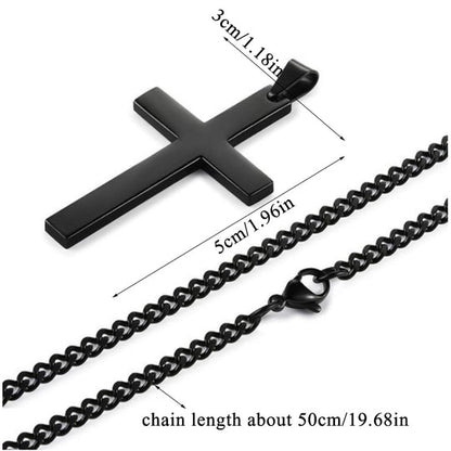 Cross Necklace – Christian Titanium & Stainless Steel Pendant for Men & Women