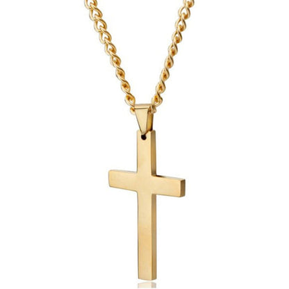 Cross Necklace – Christian Titanium & Stainless Steel Pendant for Men & Women