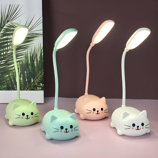 Cute Cat Desk Lamp for Kids – USB Rechargeable LED Night Light