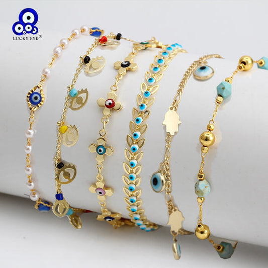 Charm Bracelet – Elegant Copper, Pearl & Natural Stone Jewelry for Women