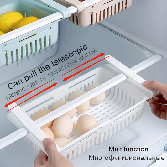 Adjustable Shelf Kitchen Organizer – Maximize Refrigerator Space & Keep Your Fridge Tidy