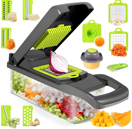 10-Piece Vegetable Chopper Slicer Set – Multi-Functional Food Prep Tool for Slicing, Dicing & Chopping