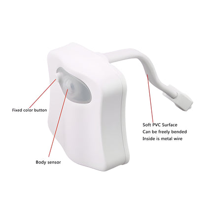 Motion Activated Toilet Night Light with Multiple Color Options – Easy-to-Install LED Bathroom Light