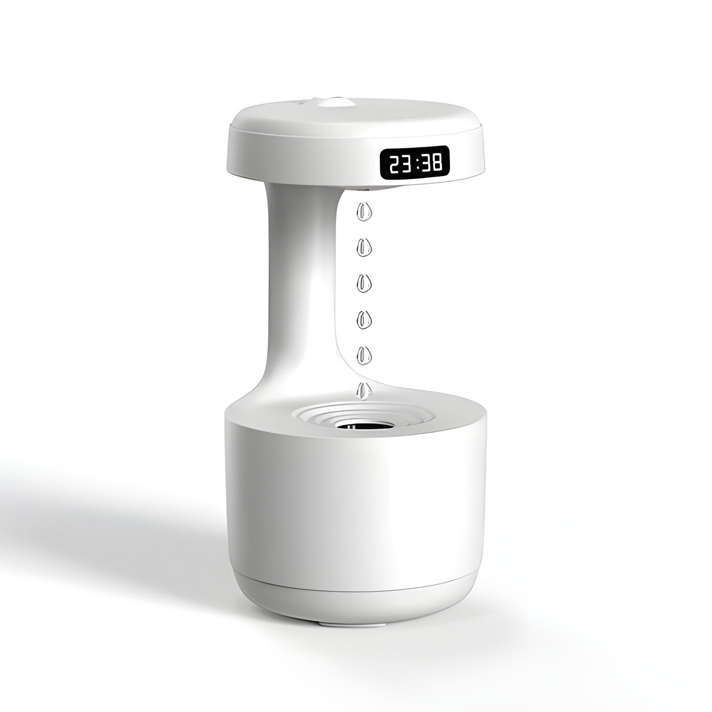 800ml LED Water Drop Anti-Gravity Humidifier & Diffuser with Clock Display | USB Powered