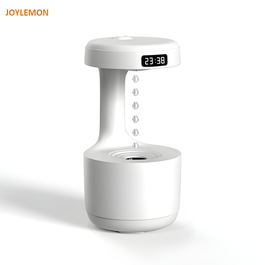 800ml LED Water Drop Anti-Gravity Humidifier & Diffuser with Clock Display | USB Powered