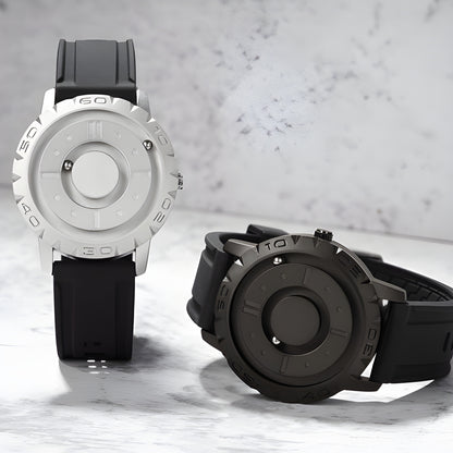 Eutour Original Iron Ball Magnetic Pointer Quartz Watch - Stylish Men's Timepiece with Unique Design