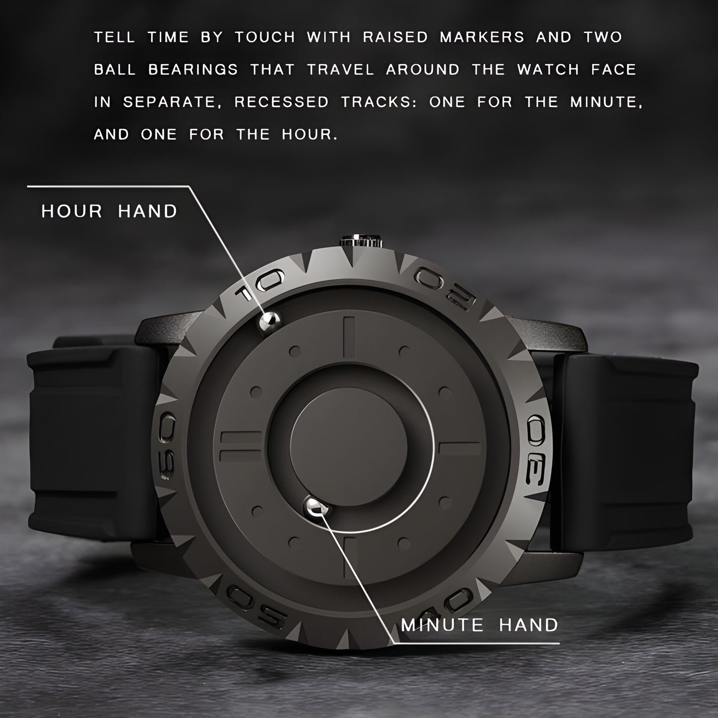 Eutour Original Iron Ball Magnetic Pointer Quartz Watch - Stylish Men's Timepiece with Unique Design
