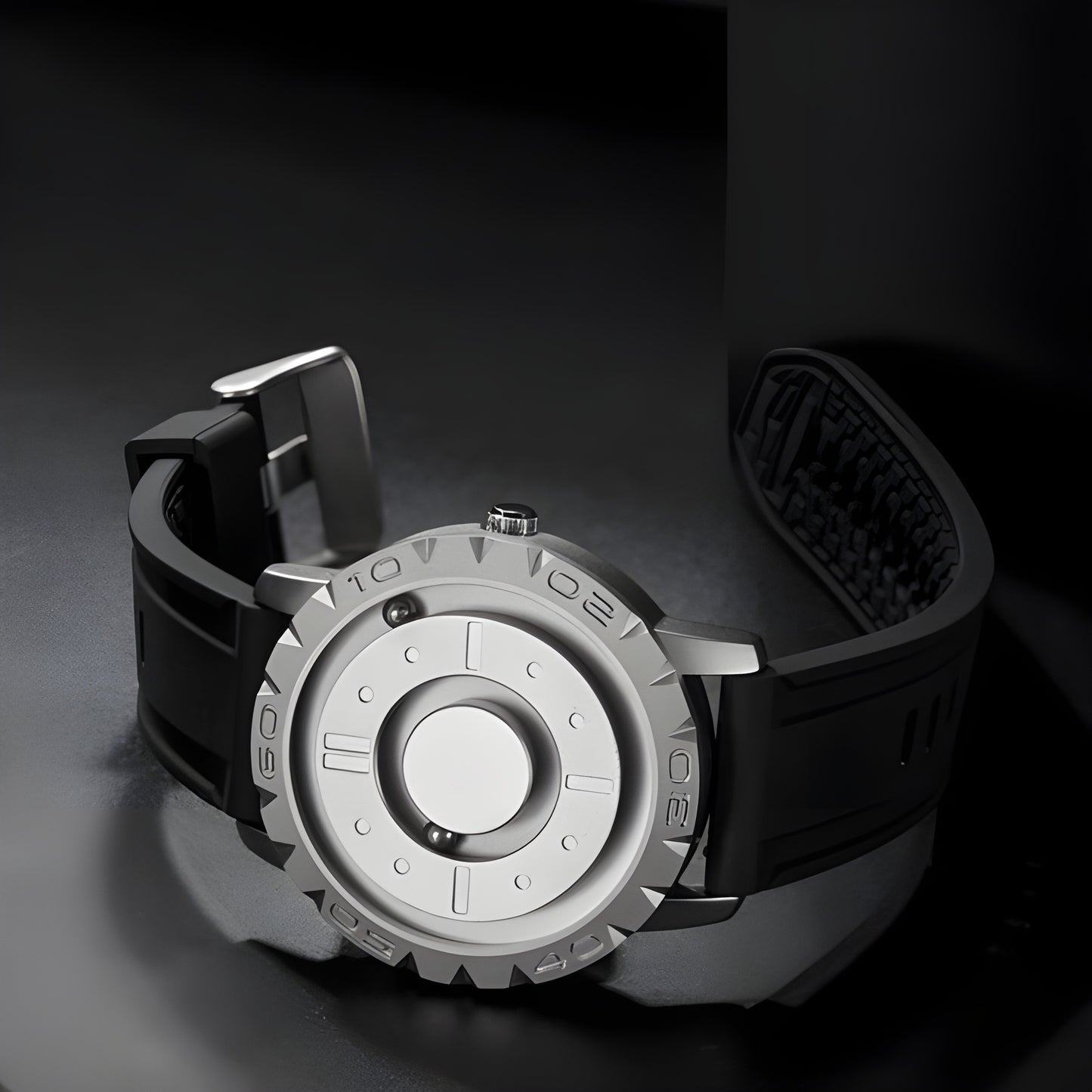Eutour Original Iron Ball Magnetic Pointer Quartz Watch - Stylish Men's Timepiece with Unique Design