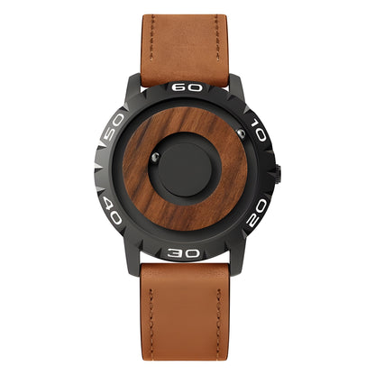 Eutour Original Iron Ball Magnetic Pointer Quartz Watch - Stylish Men's Timepiece with Unique Design