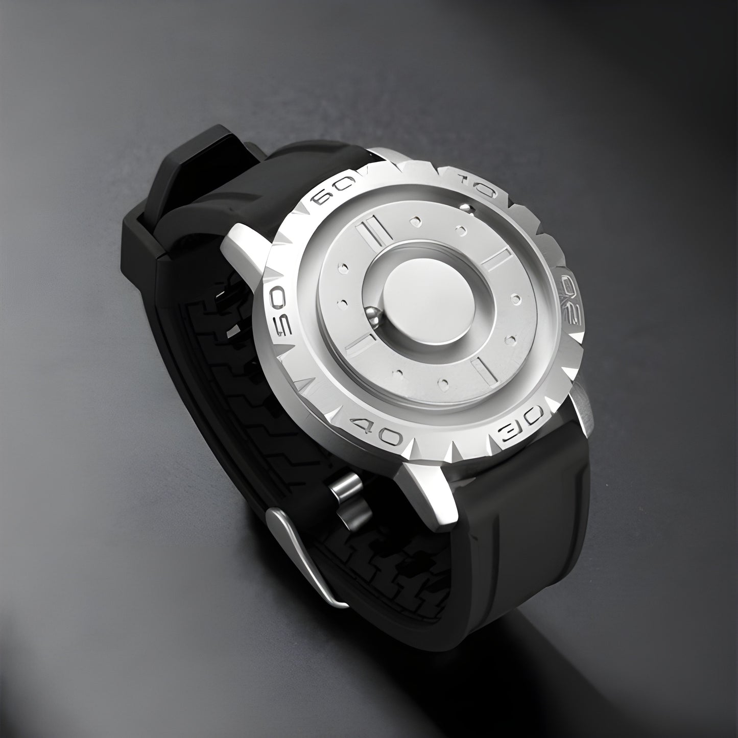 Eutour Original Iron Ball Magnetic Pointer Quartz Watch - Stylish Men's Timepiece with Unique Design