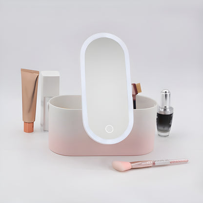 Portable LED Makeup Organizer Box – Lighted & Travel-Ready for On-the-Go Beauty