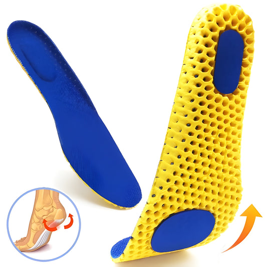 Honeycomb Mesh Memory Foam Insoles – Shock-Absorbing Arch Support for Running, Sports & All-Day Comfort