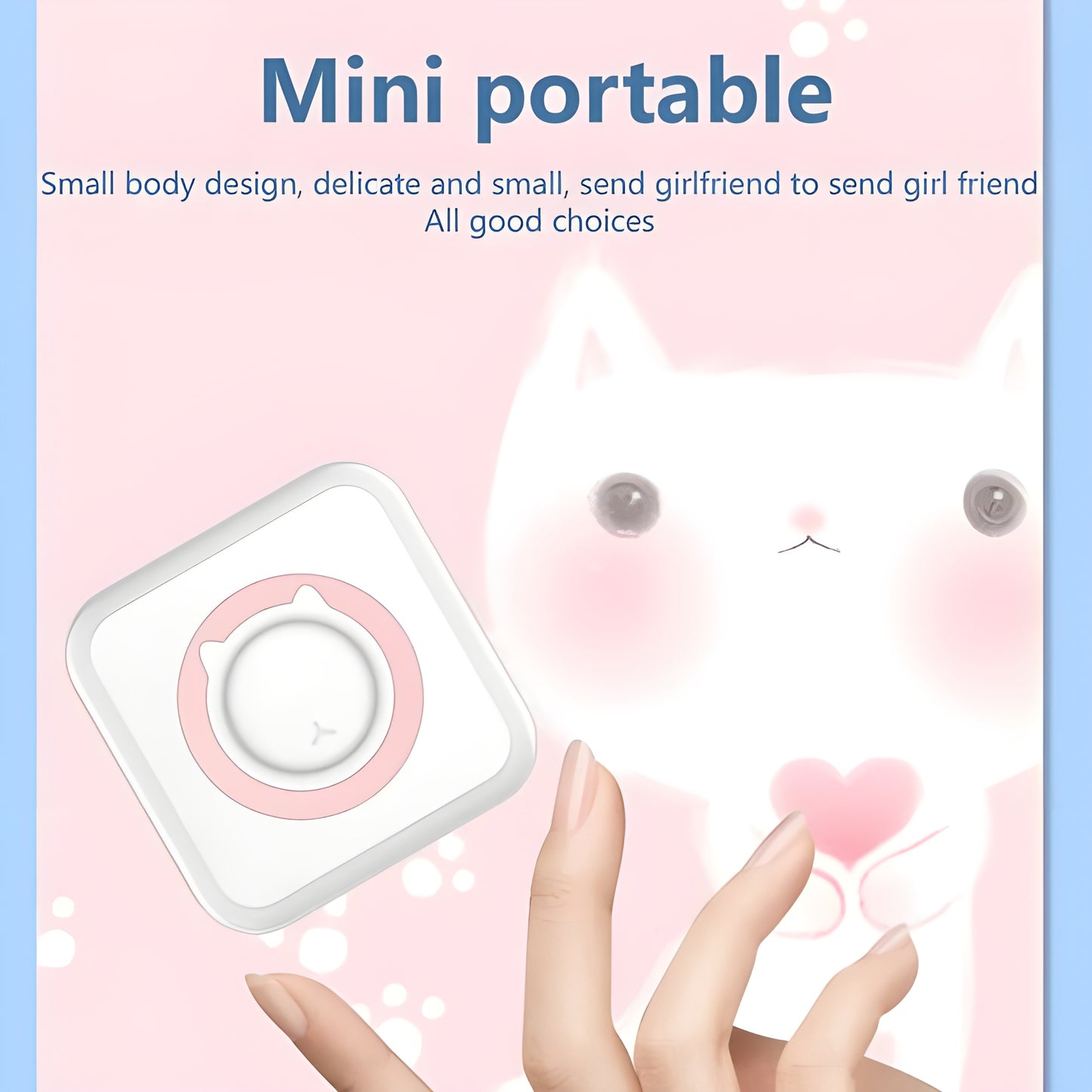 Mini Portable Thermal Sticker Printer – Wireless Bluetooth, Inkless, 33 Pages/Min