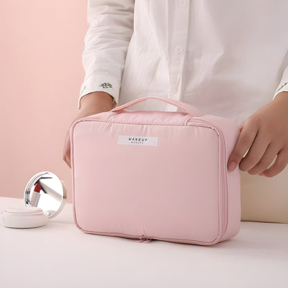 Large Capacity Nylon Makeup Bag – Stylish, Travel-Ready Organizer for Beauty Essentials