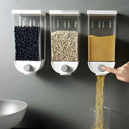 Wall-Mounted Kitchen Multi-Grain Sealed Jars – Space-Saving, Airtight Storage for Grains, Spices & More